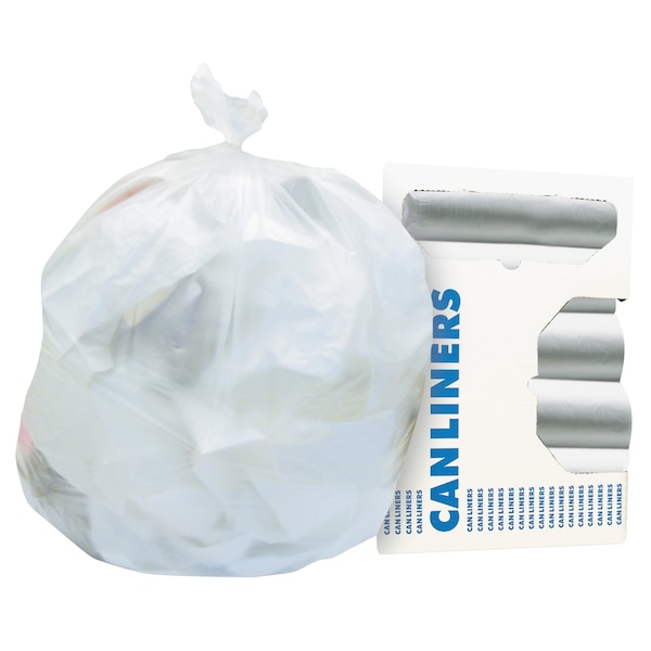 Heritage 7 gal Trash Can Liners, 6 to 10 gal, Standard-Duty, 6 mic, Clear Z4022RN R01 - main